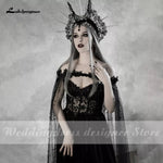 Dark Fairytale Gothic Evening Gown With Cupped Corset