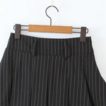Vintage style sexy high waist striped pleated mini skirt - Alt Style Clothing