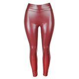 Thickened High-Waist Fleece-Lined PU Leather Leggings – Warm and Stylish for Winter