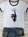 Cute Women's T-shirt - Gothic, Punk, with Short Sleeves