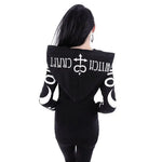 Gothic Punk Moon Print Hooded Sweatshirt