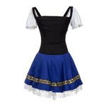 Blue Sexy Oktoberfest Bavarian Serving Maid Costume Dress