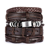 Leather Braid Bracelets Handmade Rope Wrap Bracelet - Alt Style Clothing