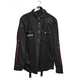 Gothic Demon Hunter Skull Black Denim Jacket for Me