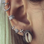 Goth Vintage Piercing Set – Boho Stud and Ear Cuff Combo