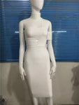 Off Shoulder Bandage Cutout Dress - Alt Style Clothing