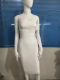 Off Shoulder Bandage Cutout Dress - Alt Style Clothing