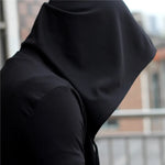 Gothic Style Black Hooded Sweatshirt with Big Hat