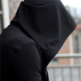 Gothic Style Black Hooded Sweatshirt with Big Hat