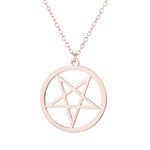 Satanic Necklace Pentagram Pentacle Retro Antique Pendant