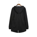 Gothic Style Black Hooded Sweatshirt with Big Hat