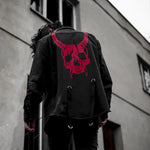 Gothic Demon Hunter Skull Black Denim Jacket for Me