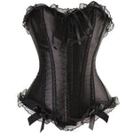 Burlesque corset and skirt set irregular lace up gothic bustier - Alt Style Clothing
