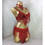 Beaded Belly Dance Costume Set Sexy Carnival - Alt Style Clothing
