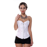 Gothic Corset Sexy Lacing Up With Zipper - Alt Style Clothing