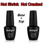 IBDGEL UV Matte Base and Top Coat Set - Professional Nail Tools 15ml Kit