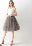 Tutu Tulle Skirt High Waist Pleated Midi Skirt - Alt Style Clothing