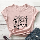 Gothic Witchy Woman Short Sleeve T-Shirt – O-Neck Casual Tee