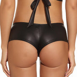 Faux Leather Mini Low Waist Hot Pants - Alt Style Clothing