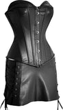 Gothic Body Shaper Mini Skirt Dress Corset