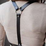 Faux Leather Harness Strap Belts Cage Sculpting Harness Goth - Alt Style Clothing