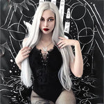 Gothic Lace Hollow-Out Sleeveless Bodysuit