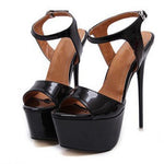 Ankle Strap Heels Platform Sandals Party Shoes - Alt Style Clothing