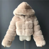 High-End Fox Fur Leather Coat – Luxury Thick Warm Fur for Ladies