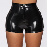 High Waist PU Leather Mini Shorts - Club Style Skinny Fit