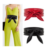 Lace-Up Bowknot Wide Waist Belt – Stylish Accent for Any Outfit