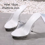 Crystal Show Heels Clear Shoes