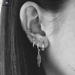 Goth Vintage Piercing Set – Boho Stud and Ear Cuff Combo