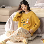 Autumn-Winter Cotton Pajama Set – Cozy and Cute Homewear for Relaxation