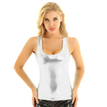 Ultra-thin Shaping Leather Vest Bodycon Soft Patent Leather Top - Alt Style Clothing