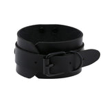 Black O-Round Leather Bracelets Gothic - Alt Style Clothing