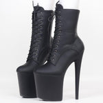 20CM Extreme High Heels Platform Boots Lace Up - Alt Style Clothing