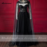 Dark Fairytale Gothic Evening Gown With Cupped Corset