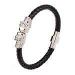 Classic Hand-Woven Leather Bracelet - Nordic Amulet Design