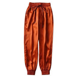 High Waist Satin Jogger Pants