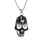 Gothic Punk Silver Plated Skull Necklace - Alt Style Clothing