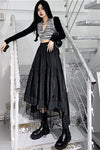 Gothic Pleated Vintage High Waist Long Skirt - Alt Style Clothing