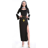 Nun Costume Fancy Sexy Black Church Sister