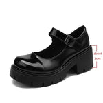 Uniform Shoes PU Leather Heart Ankle Shoes - Alt Style Clothing