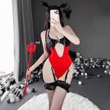 Little Demon Open Bra Bodysuit - Devil Cosplay Costume