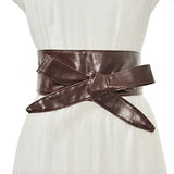 Lace-Up Bowknot Wide Waist Belt – Stylish Accent for Any Outfit