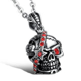 Personality Skull Cross Punk Gothic Pendant Necklace