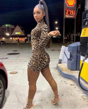 Cheetah Print Sexy Rompers Bodysuit - Alt Style Clothing