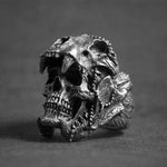 Vintage Skull Ring Accessories Punk Rock Big Biker - Alt Style Clothing