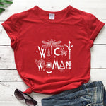 Gothic Witchy Woman Short Sleeve T-Shirt – O-Neck Casual Tee