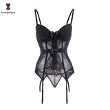 Bustier Vintage Spaghetti Straps Bowknot Padded Cup Corset - Alt Style Clothing